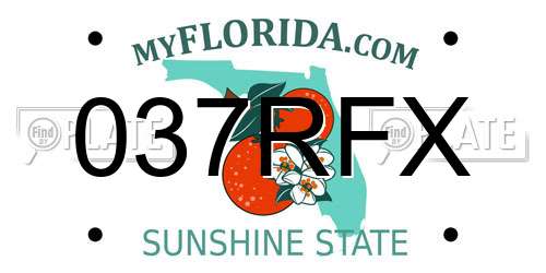 037RFX Florida License Plate