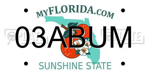 03ABUM Florida License Plate