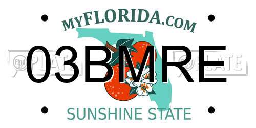 03BMRE Florida License Plate