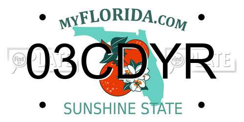 03CDYR Florida License Plate