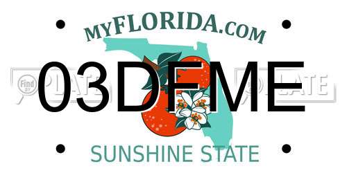 03DFME Florida License Plate