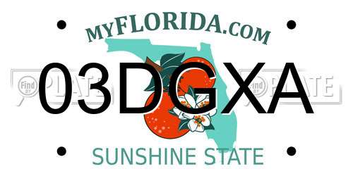 03DGXA Florida License Plate