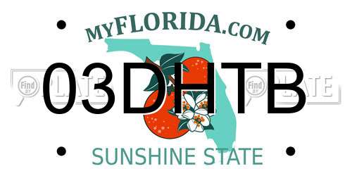 03DHTB Florida License Plate