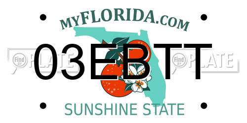03EBTT Florida License Plate