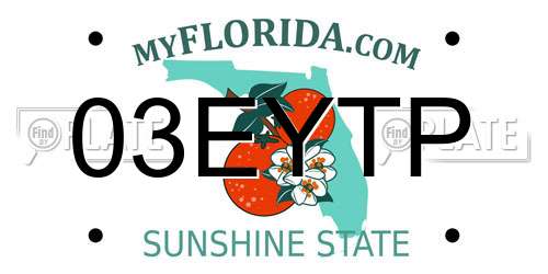 03EYTP Florida License Plate