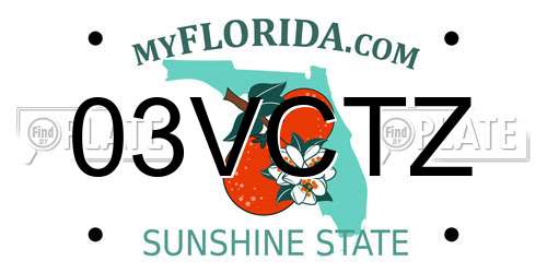 03VCTZ Florida License Plate