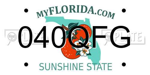 040QFG Florida License Plate