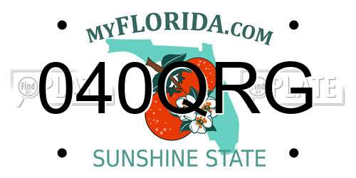 040QRG Florida License Plate