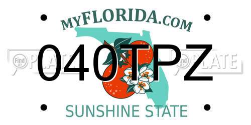 040TPZ Florida License Plate