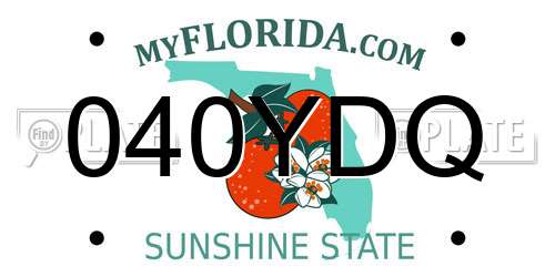 040YDQ Florida License Plate