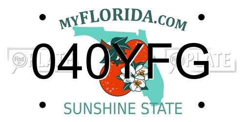 040YFG Florida License Plate