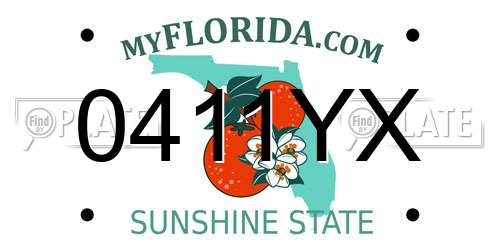 0411YX Florida License Plate