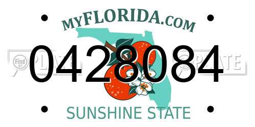 0428084 Florida License Plate