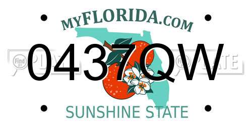 0437QW Florida License Plate