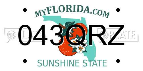 043QRZ Florida License Plate