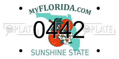 0442 Florida License Plate