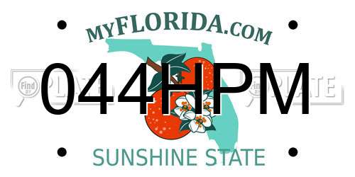 044HPM Florida License Plate