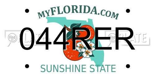 044RER Florida License Plate