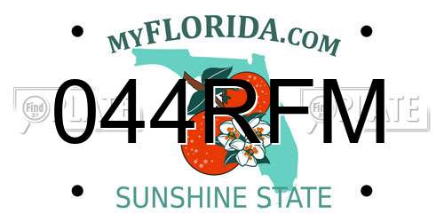 044RFM Florida License Plate