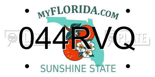 044RVQ Florida License Plate