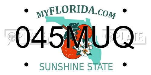 045MUQ Florida License Plate