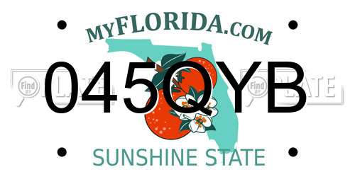 045QYB Florida License Plate