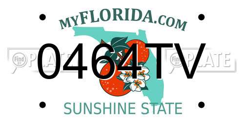 0464TV Florida License Plate
