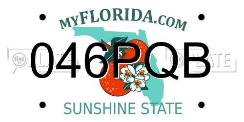 046PQB Florida License Plate
