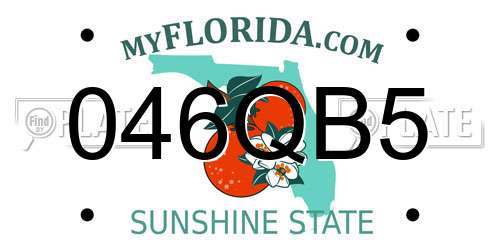 046QB5 Florida License Plate