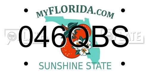 046QBS Florida License Plate