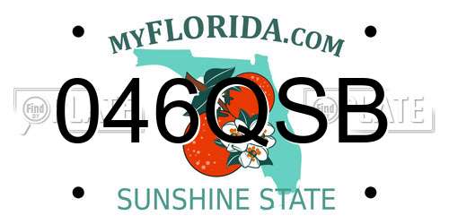 046QSB Florida License Plate