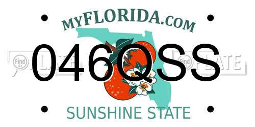 046QSS Florida License Plate