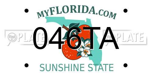 046TA Florida License Plate