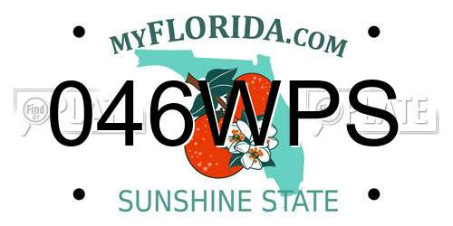 046WPS Florida License Plate