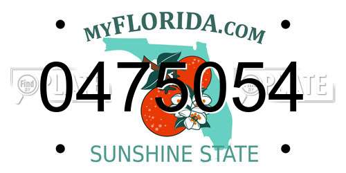 0475054 Florida License Plate