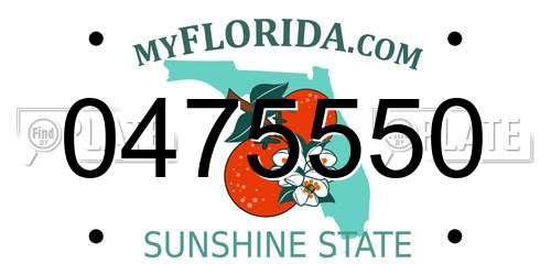 0475550 Florida License Plate
