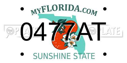 0477AT Florida License Plate