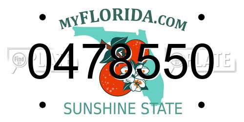 0478550 Florida License Plate