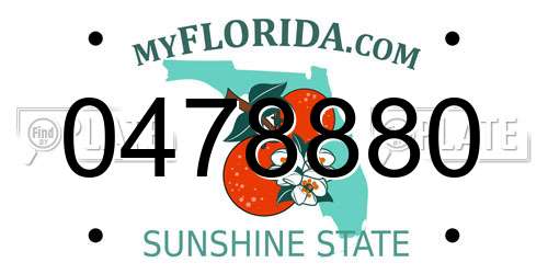 0478880 Florida License Plate