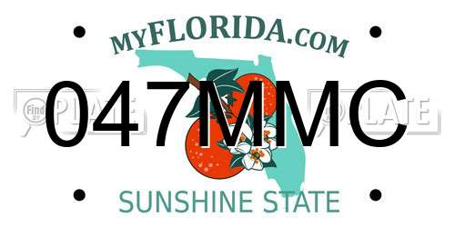 047MMC Florida License Plate
