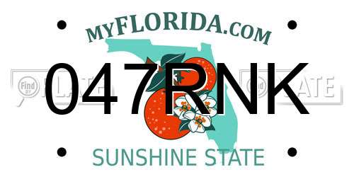 047RNK license plate in FL state
