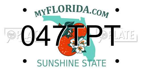 047TPT Florida License Plate