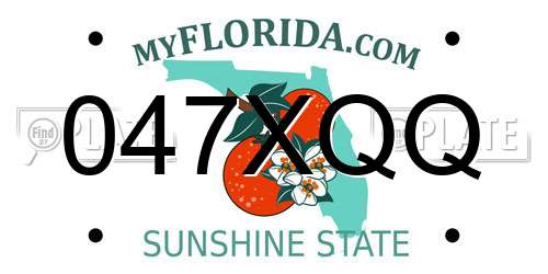 047XQQ Florida License Plate