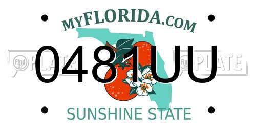 0481UU Florida License Plate