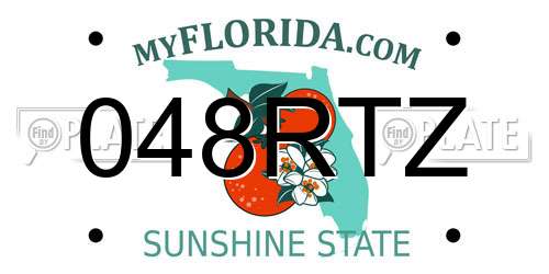 048RTZ Florida License Plate