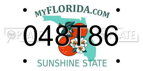 048T86 Florida License Plate