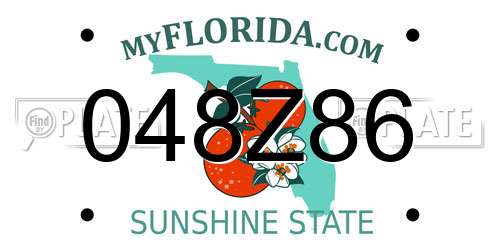 048Z86 Florida License Plate