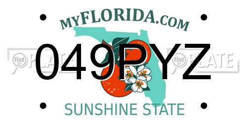 049PYZ Florida License Plate
