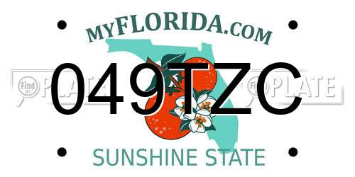 049TZC Florida License Plate