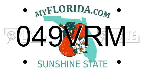 049VRM Florida License Plate